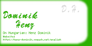 dominik henz business card